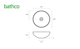 MEDIDAS LAVABO SOBRE ENCIMERA SICILIA BATHCO